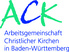Logo der Arbeitsgemeinschaft Christlicher Kirchen in Baden-Württemberg.