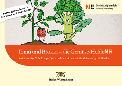 Malbuch: Tomti und Brokki – die Gemüse-Helden