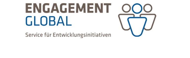 Mit den Logos von Engagement Global und des Bundesministeriums für wirtschaftliche Zusammenarbeit und Entwicklung wird die Förderung und Mittelbereitstellung für dieses Projekt aufgezeigt.