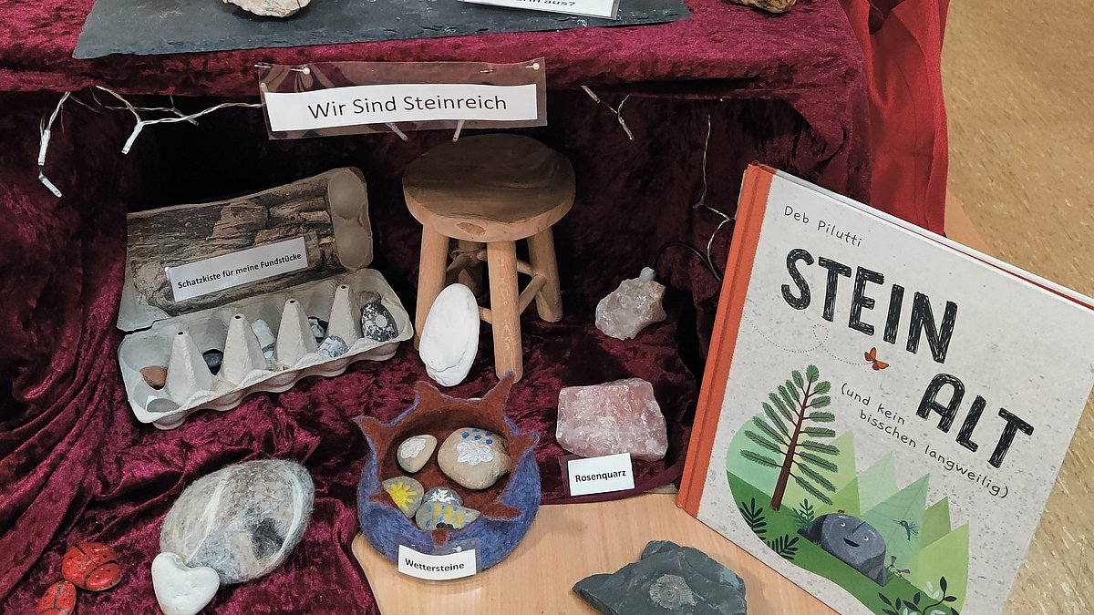 Beispiel einer Projektschaukiste:"Wir sind steinreich".