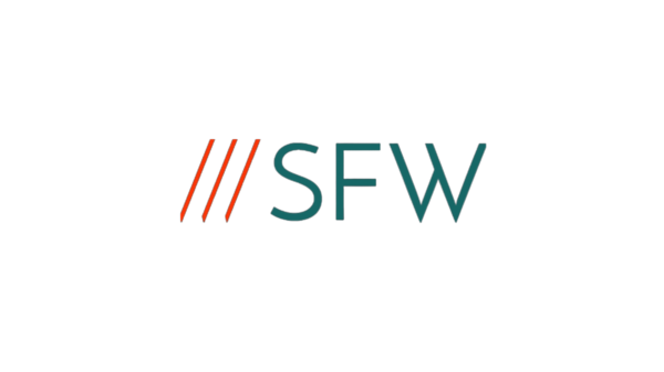 Logo von SFW, Großbuchstaben in dunkelblau