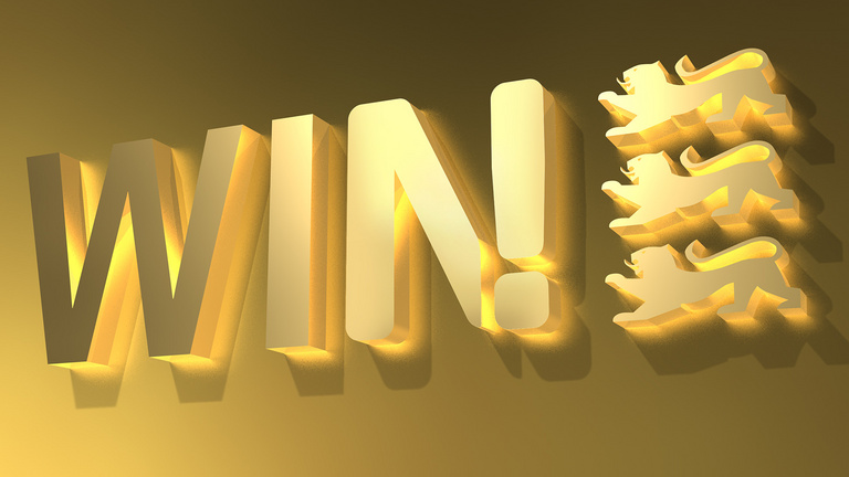 WIN-Charta Goldenes WIN-Charta Logo auf goldenem Hintergrund