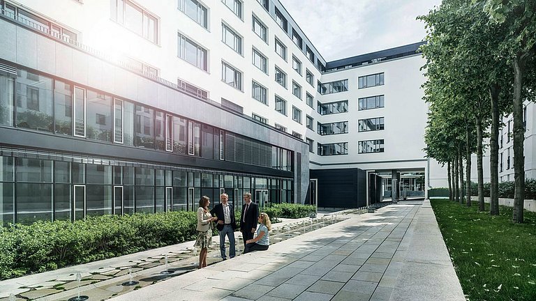 Außenaufnahme der Unternehmenszentrale der TransnetBW