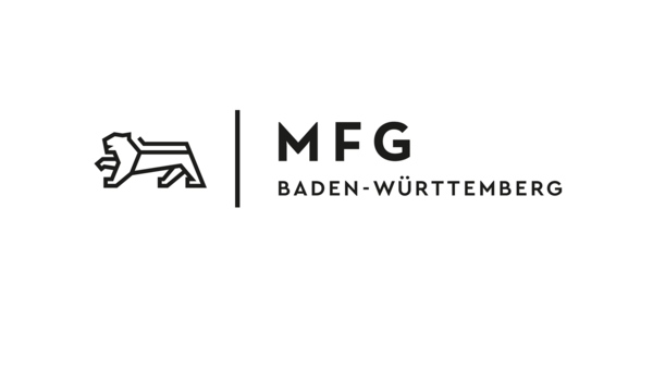 Das Logo der MFG Medien- und Filmgesellschaft Baden-Württemberg mbH.