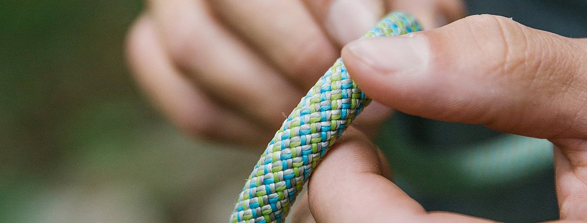 Das Bild zeigt eine Nahaufnahme der Seilkonstruktion NEO 3R 9,8mm.