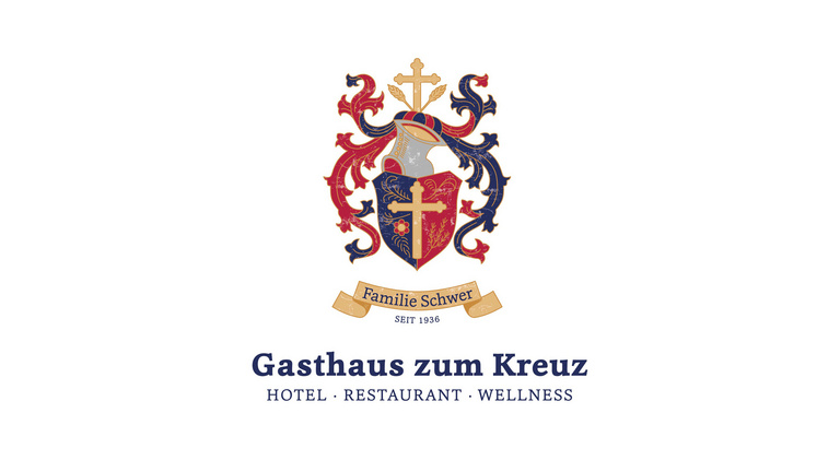 Das Logo des Gasthauses zum Kreuz in St. Märgen.