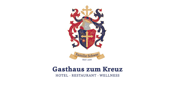 Das Logo des Gasthauses zum Kreuz in St. Märgen.