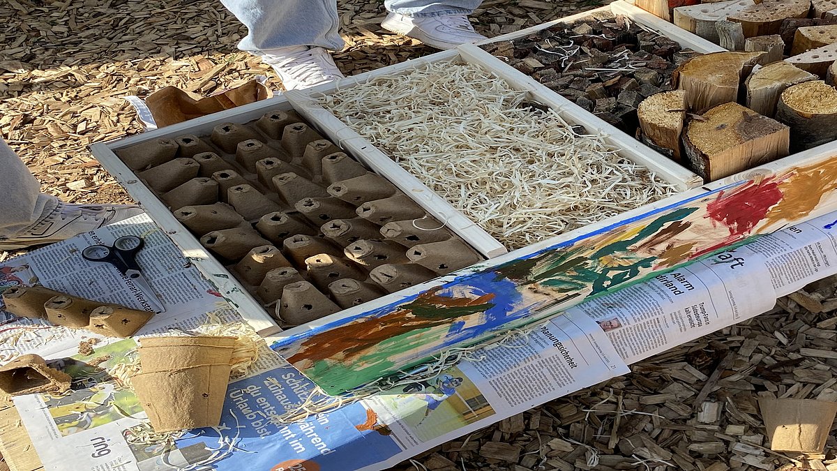 Das fertige Insektenhotel.