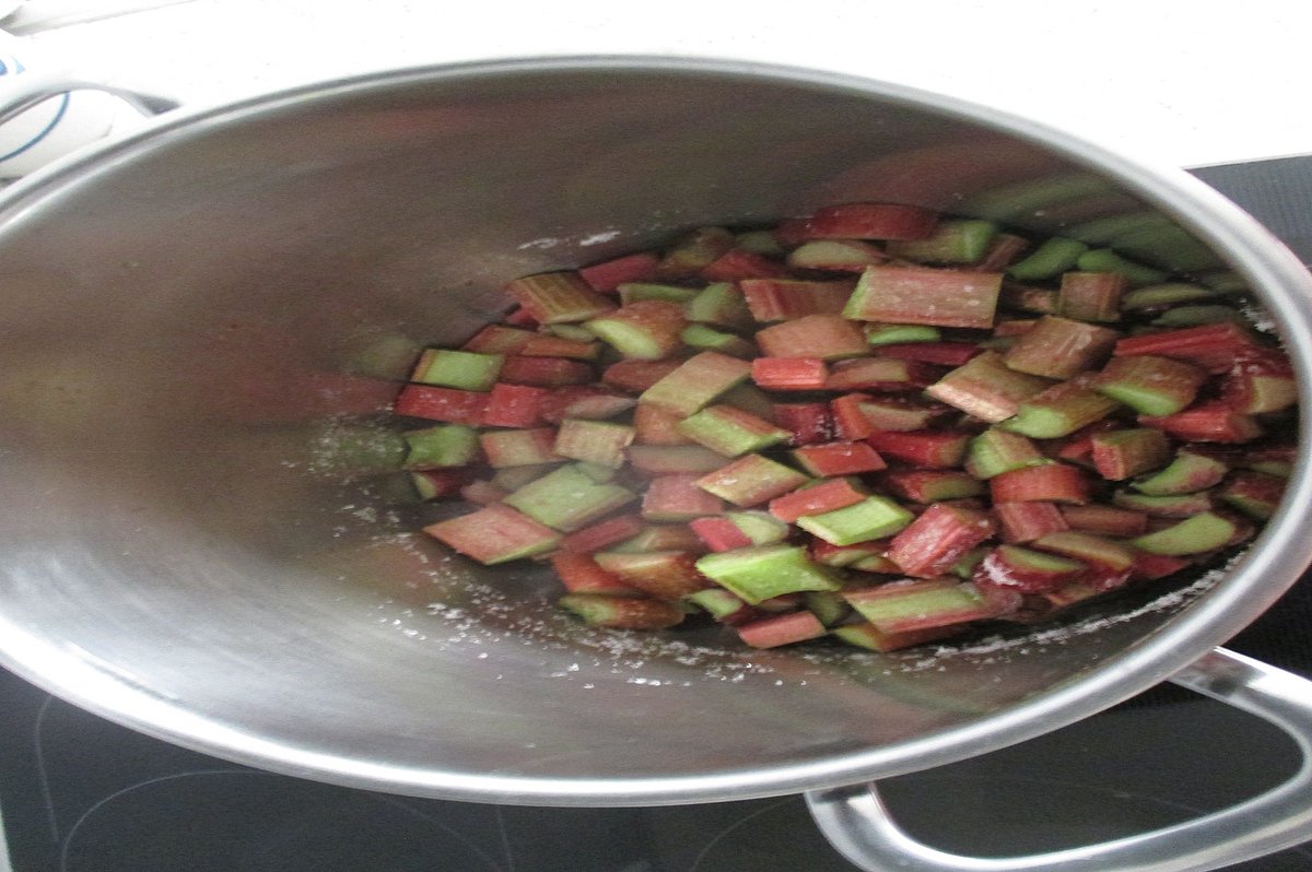 Nach der aufregenden ersten Rhabarberernte haben wir uns direkt an die Arbeit gemacht – und das Ergebnis kann sich sehen (und schmecken!) lassen: Die Kinder haben mit großer Begeisterung geholfen, ein köstliches Rhabarberkompott zuzubereiten! Gemeinsam wurde der geerntete Rhabarber gewaschen, geschnitten und anschließend unter Rühren zu einem duftenden Kompott verarbeitet. Es war wunderbar zu beobachten, wie stolz die Kinder waren, ihr selbst angebautes Gemüse direkt zu einem leckeren Gericht zu verarbeiten. Ein gelungener Abschluss unseres Rhabarber-Abenteuers und der beste Beweis dafür, wie lecker das eigene Gärtnern sein kann!