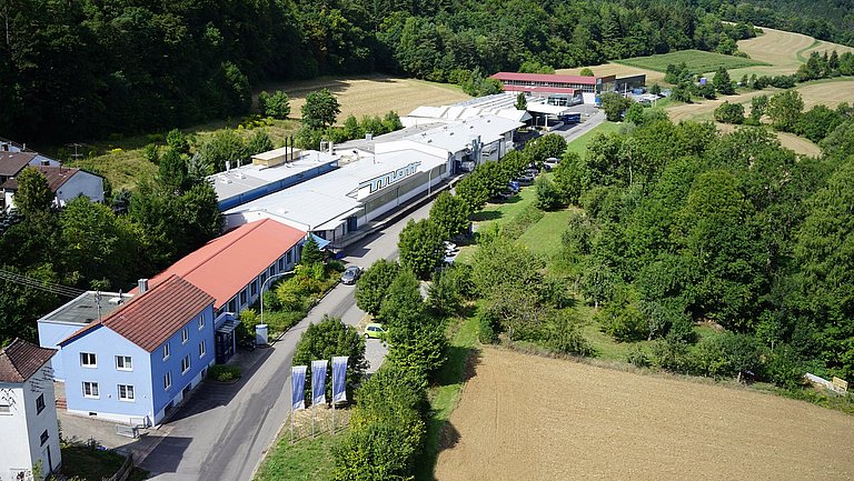 Unternehmensgebäude von Mott Mobile Systeme GmbH & Co. KG aus Luftansicht