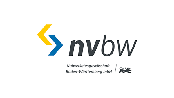 Das Logo der Nahverkehrsgesellschaft Baden-Württemberg mbH.