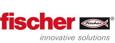 Das Logo der Fischerwerke mit dem Schriftzug "innovative solutions".