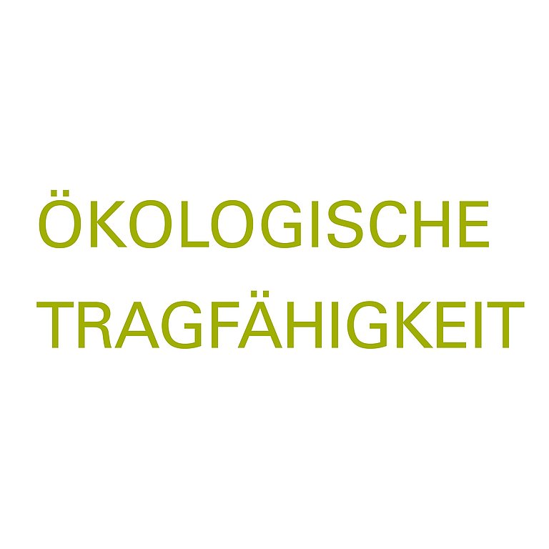 Schriftzug: Ökologische Tragfähigkeit
