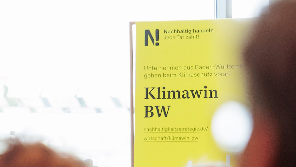 Klimawin BW Rollup auf der Bühne.