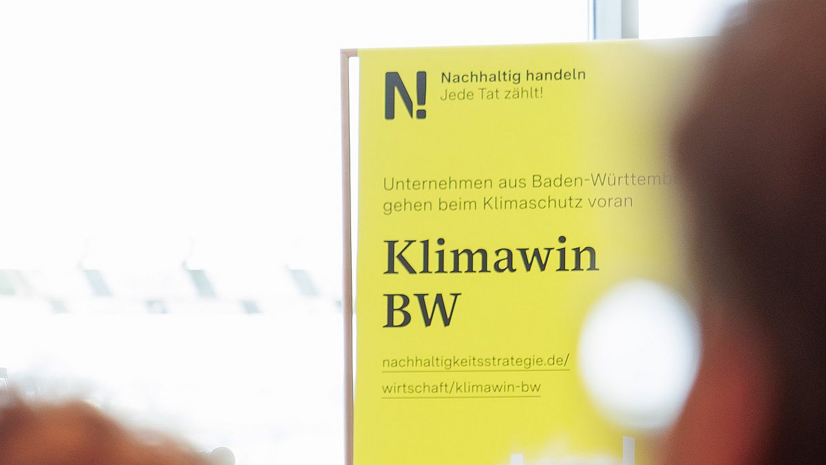 Klimawin BW Rollup auf der Bühne.