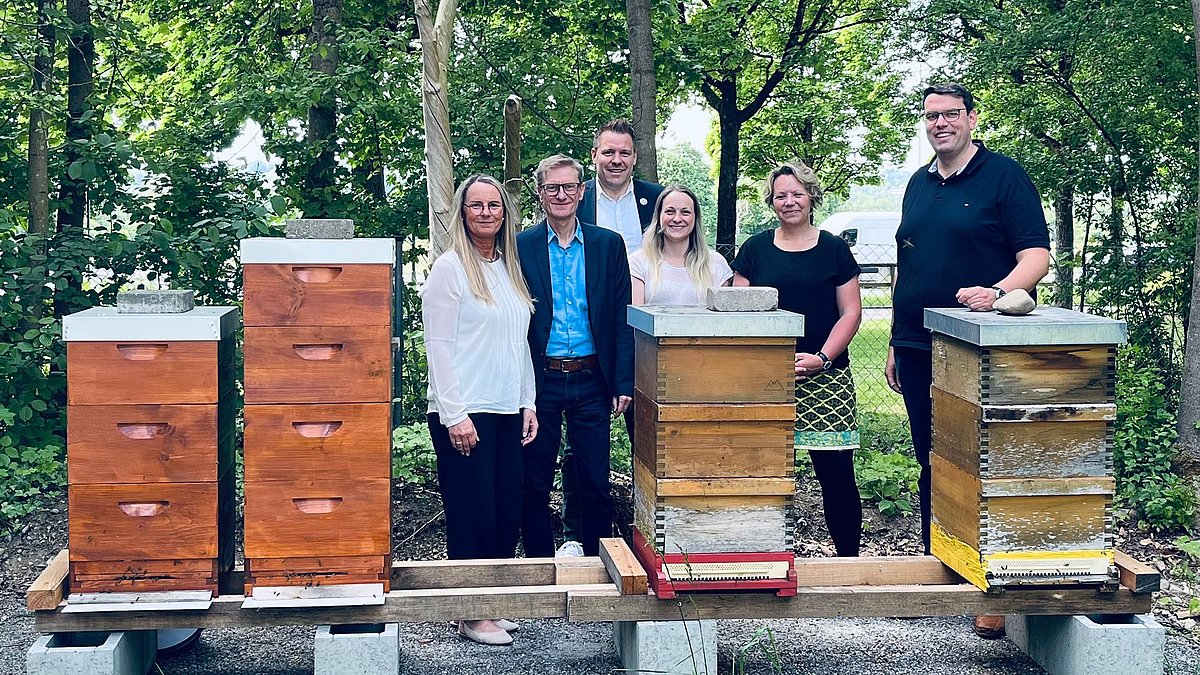 Einweihung Bienen mit dem SAF Weingarten (GWHRS) und der Realschule Weingarten.