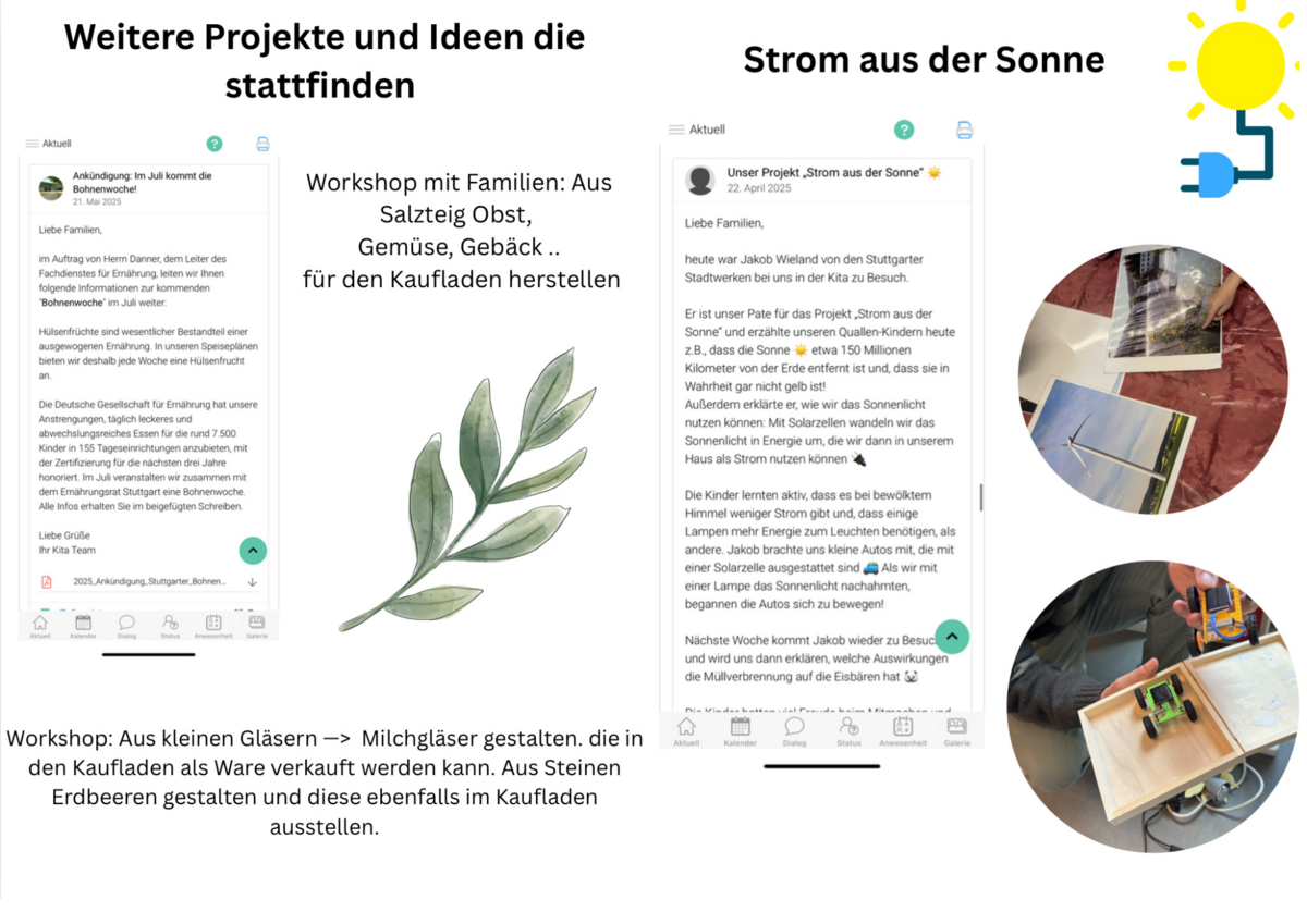 Informationen zu nachhaltigen Projekten in der Kita Austraße.