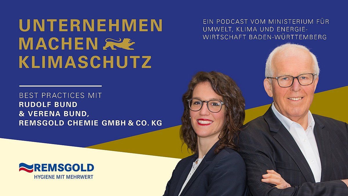 Podcast-Cover mit Bild von Rudolf und Verena Bund