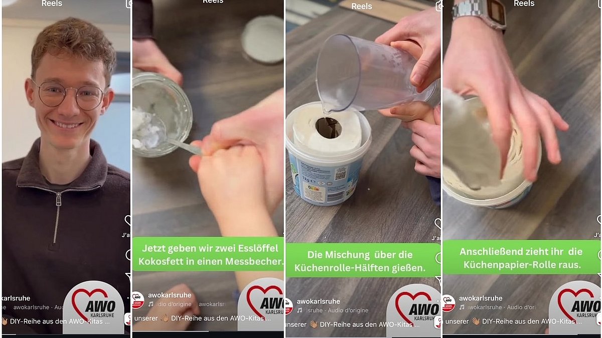 „Feuchttücher selbst machen“ – Instagram tutorial video.