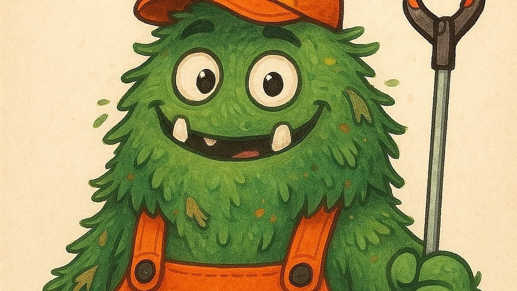 Das ist Mülli. Er begleitet unser Projekt und erklärt den Kindern alles rund um das Thema Müll.