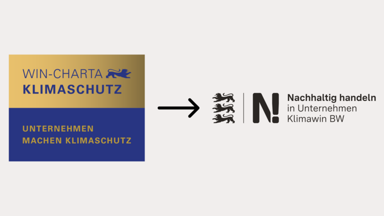 Altes Logo der WIN Charta bekommt ein neues Logo und Namen und wird zu Klimawin BW.