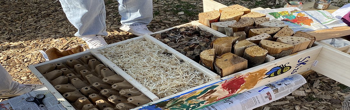 Das fertige Insektenhotel.