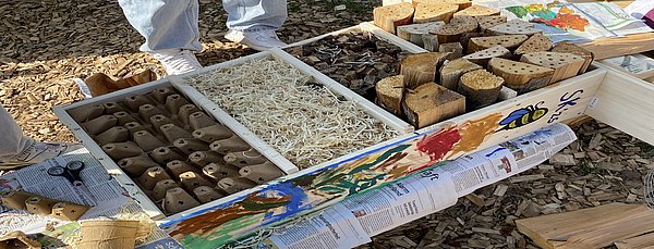 Das fertige Insektenhotel.