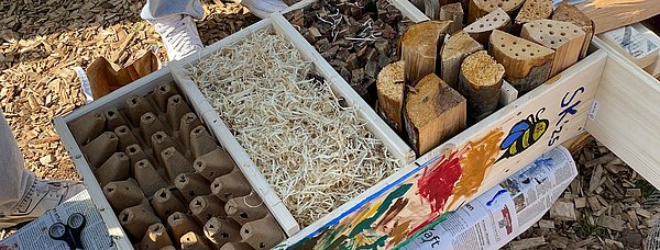 Das fertige Insektenhotel.