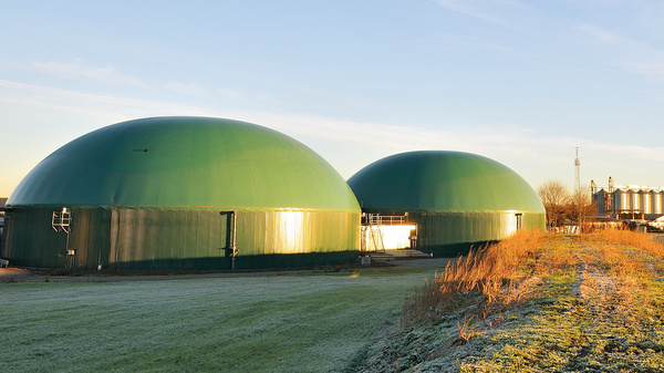 Dargestellt ist eine Biogasanlage.