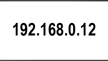 Zu sehen sind zwei waagerecht gezeichnete Linien. Dazwischen stehen Zahlen, getrennt durch drei Punkte, welche eine IP-Adresse darstellen. Folgende Zahlen sind enthalten: eins, neun, zwei, Punkt, eins, sechs, acht, Punkt, null, eins, zwei.