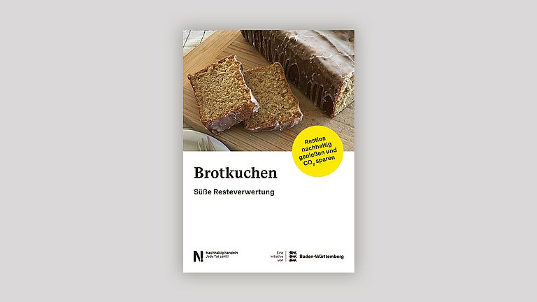 Titelseite der Rezept-Postkarte Brotkuchen.
