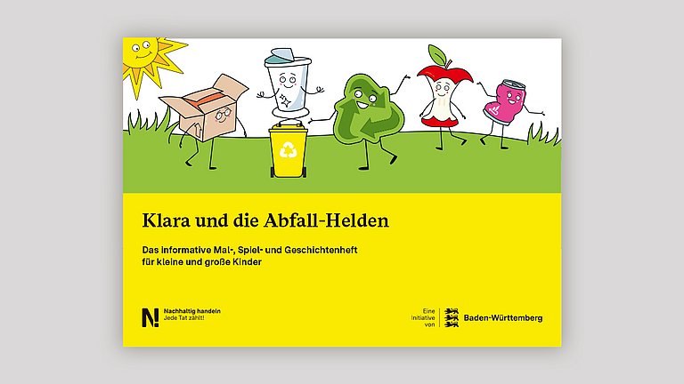 Titelbild des Malbuchs Klara und die Abfall-Helden.