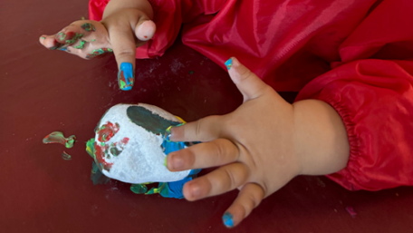 Steine als Landebahn.