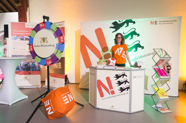 Infostand der Nachhaltigkeitsstrategie, Glücksrad