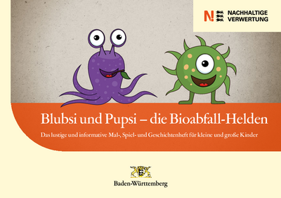 Malbuch: Blubsi und Pupsi – die Bioabfall-Helden