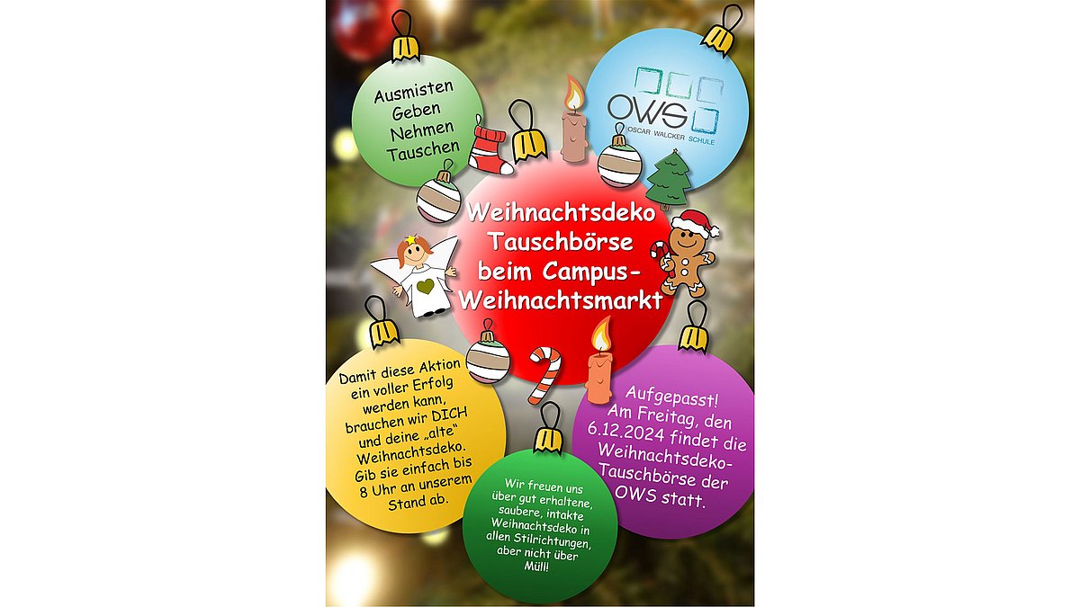 Plakat der Weihnachtstauschbörse