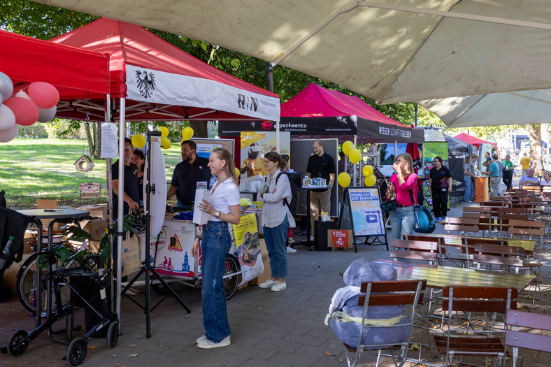 Verschiedene Stände in Heilbronn im Rahmen der KLIMA.LÄND.TAGE 2025.