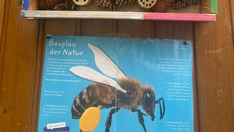 Das fertige Insektenhotel.